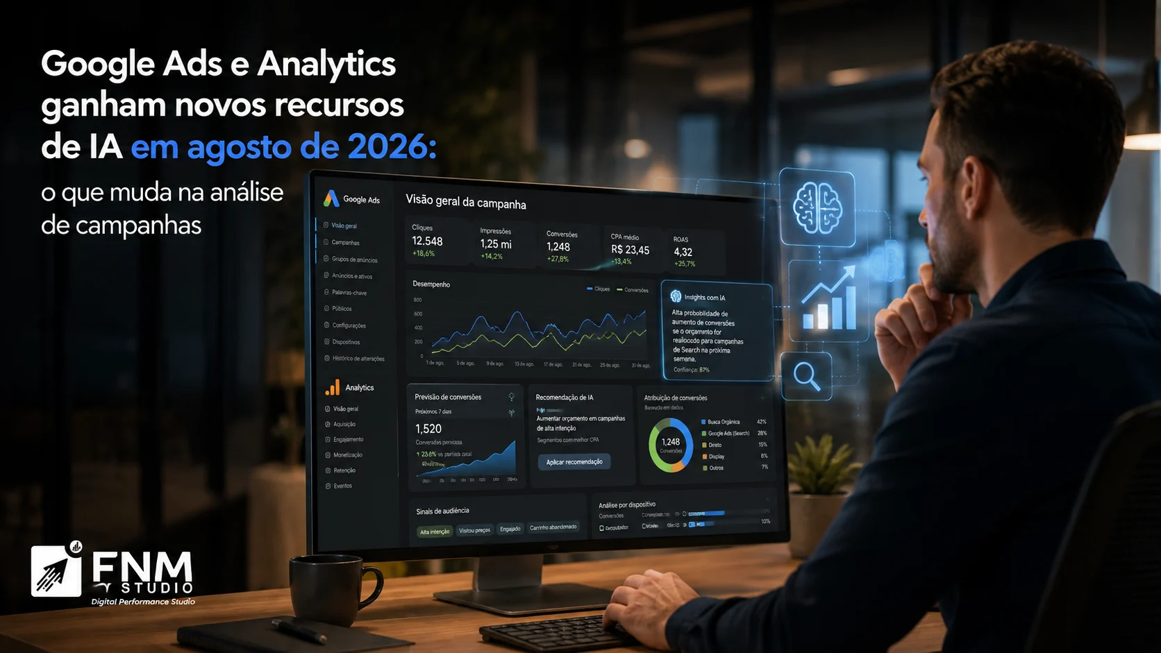 Google Ads e Analytics ganham novos recursos de IA em agosto de 2026