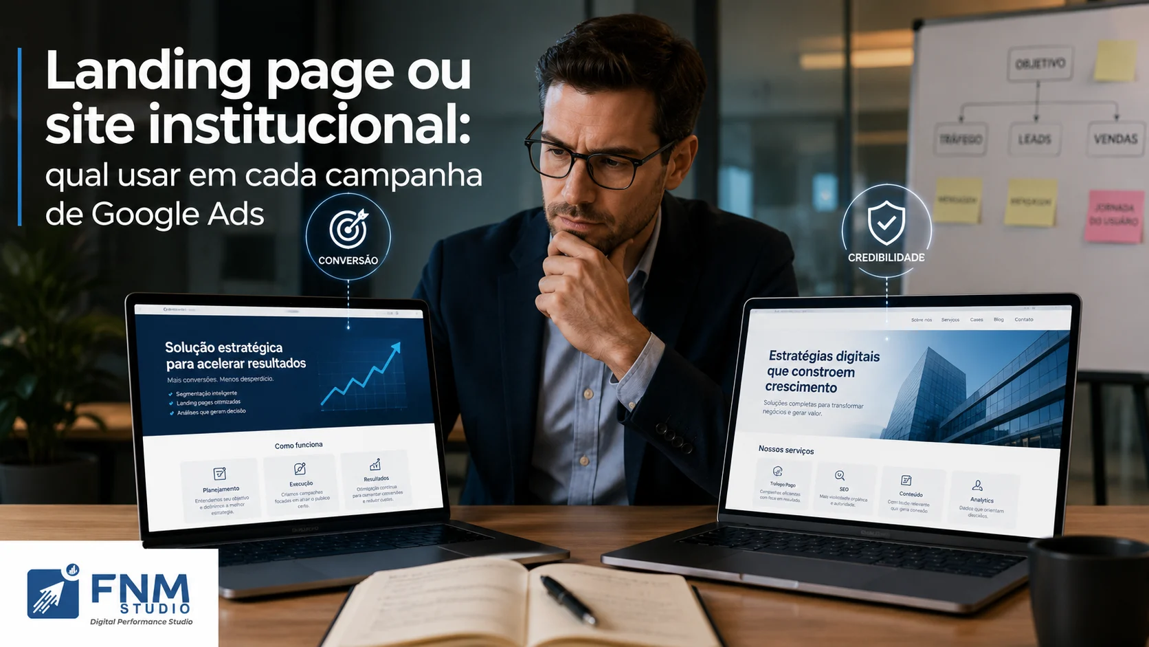 Landing page ou site institucional