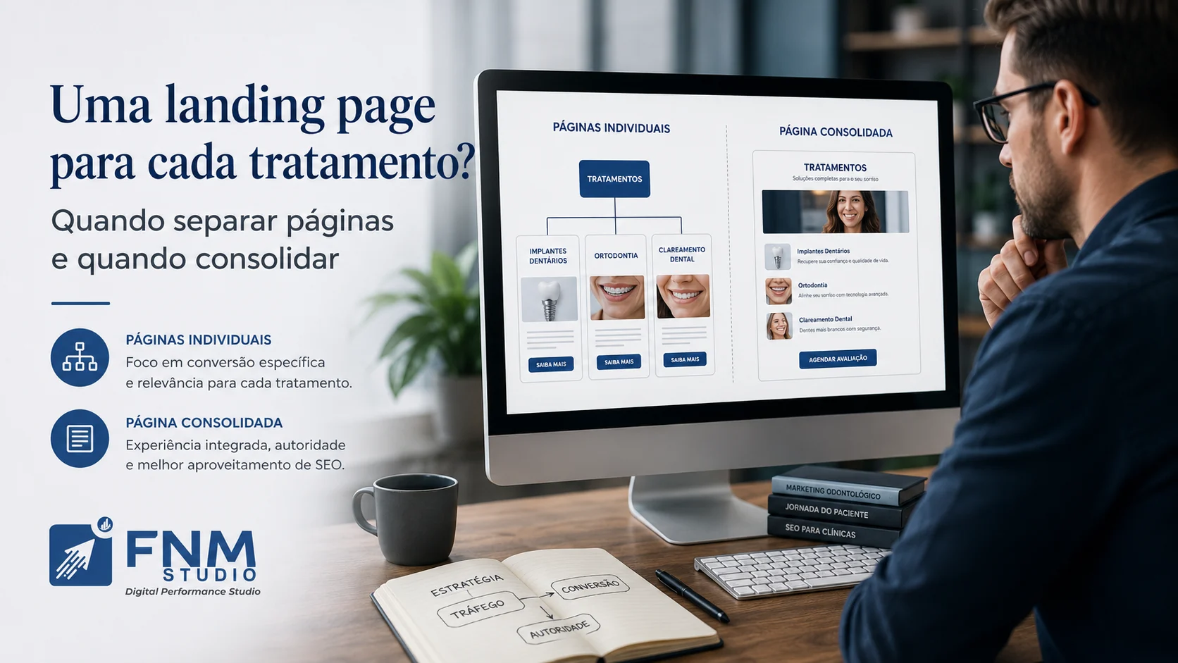 Uma landing page para cada tratamento
